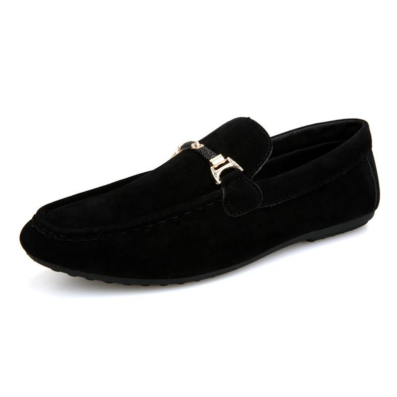 Tavasz Nyár Férfi Piros Velúr Lábbeli Slip-On Puha Mokaszin Légáteresztő Férfi Bőr Laposcipő Vezetői Cipő Kézzel Készített Alkalmi Cipő Férfi
