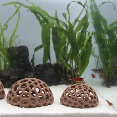 Garnelenkuppel Versteck 3D-gedrucktes Aquarium Fischversteck Sicher Cherry-Garnelen Versteck Kuppel Versteck für Jungfische Kleine Fische Und Neugeborene Fische