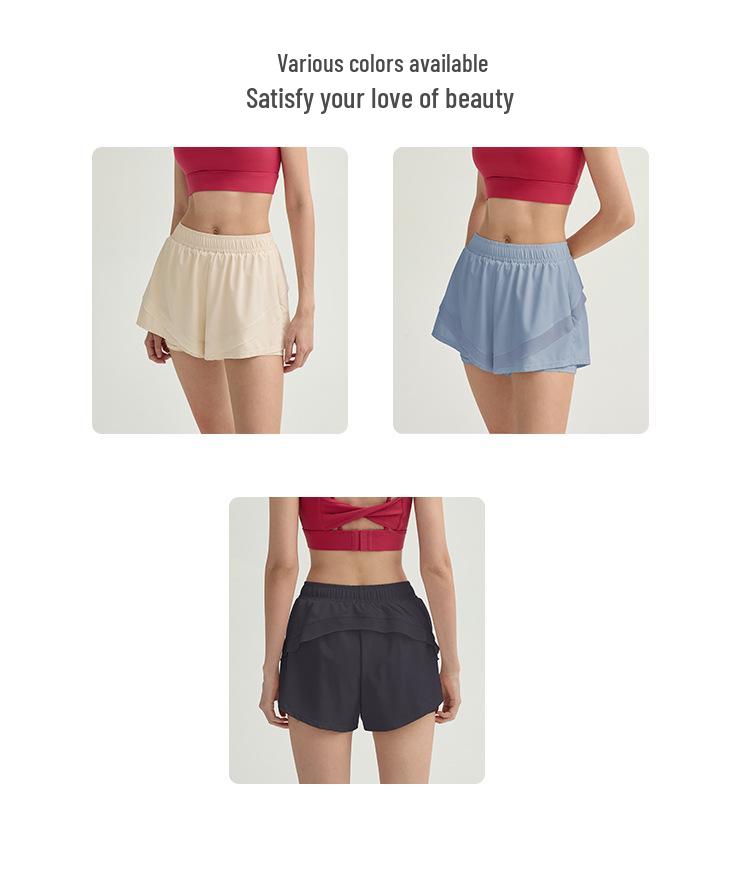2024 Summer Loose Fit Lined Running & Yoga Shorts - Two-Piece Look
