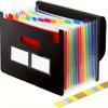 Expanding File Folder, 25 Grids Accordion Portable Document Organizer