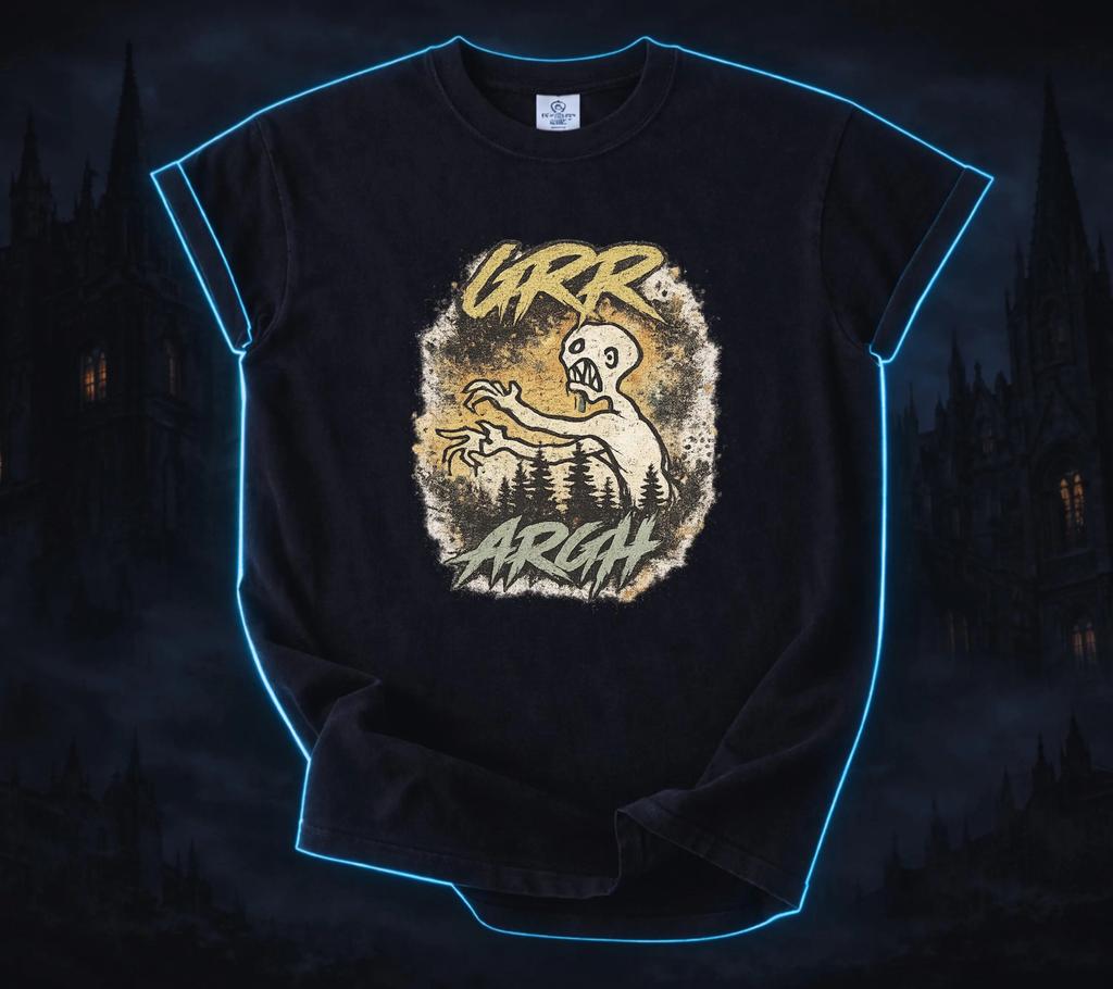 Grr Argh Zombie Vintage Comfort Colors Tričko Buffy Inspired Halloweenské Tričko Hororový Film Tee 90s Zombie Tričko pro Fanoušky