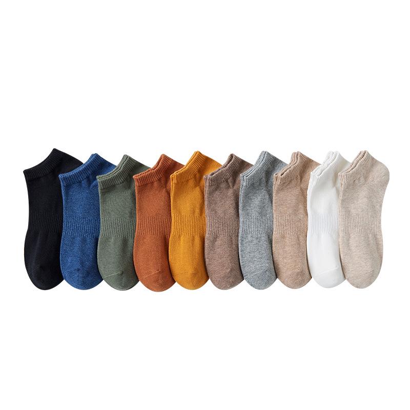 Men's Summer Thin Cotton Ankle Socks: Breathable, Sweat-Absorbing, Anti-Odor Low-Cut Sports Socks