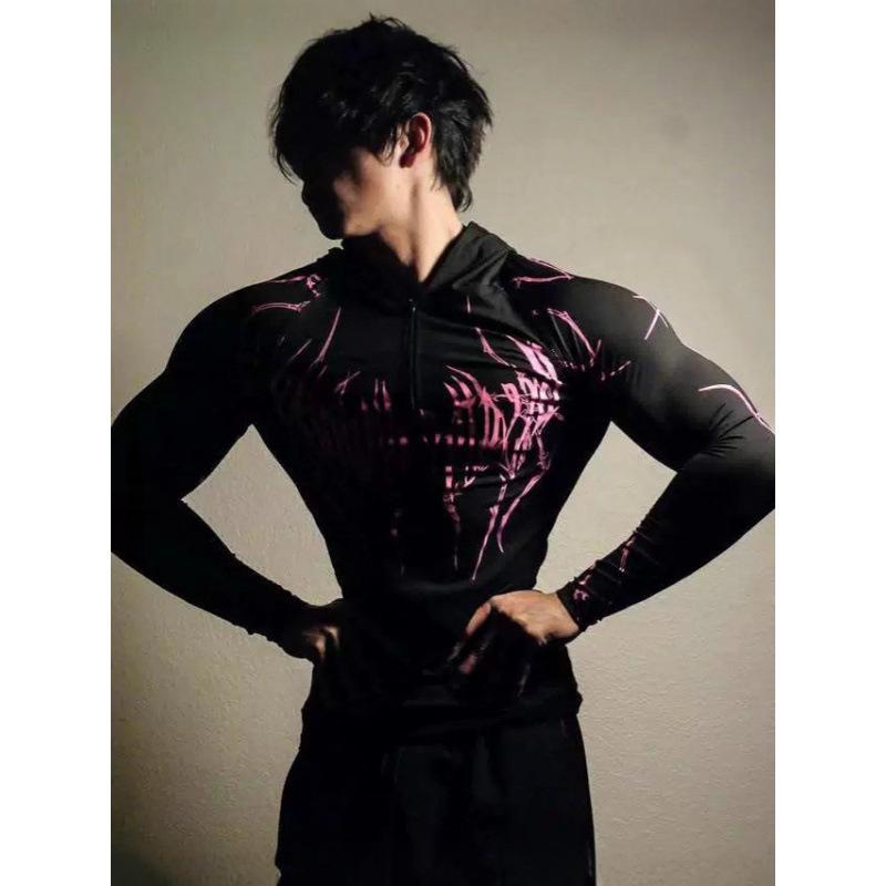 Sweat à capuche Breathedivinity pour homme à séchage rapide – Demi-zip, Élastique, Manches longues tendance pour l'automne/l'hiver