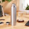 Bouteille d'eau en acier inoxydable (Un paquet de 2) | Approuvé BIS | 900ml (Finition Acier Argenté)