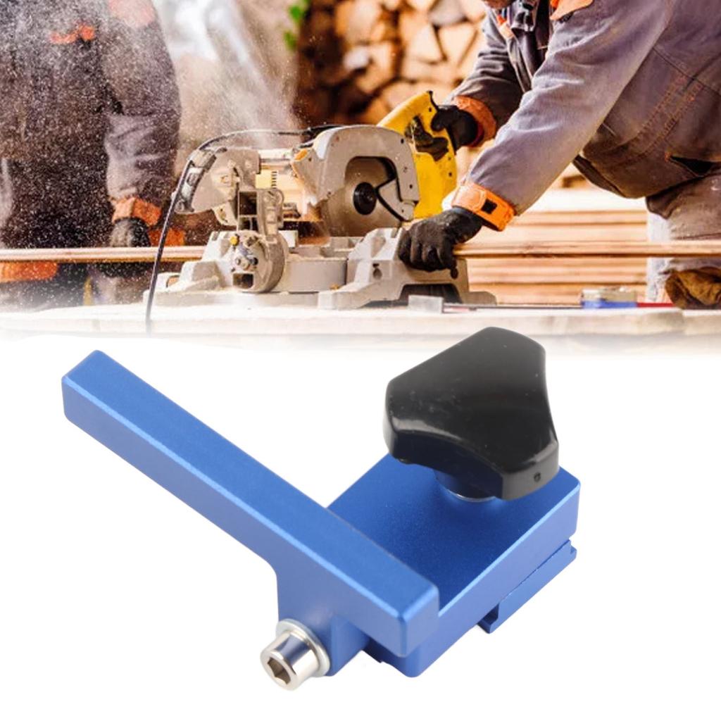 Aluminum Alloy T Track Stop Tool Fence Limit Aluminum Alloy Standard T Track Stop Tool Corrosion Resistant for Carpenter