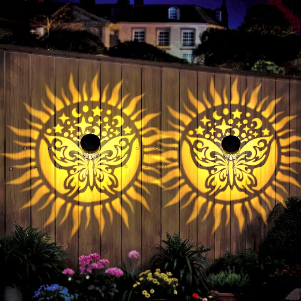 Butterfly Pattern Butterfly Projection Lamp LED Shadow Pattern Light Pathway Landscape Warm Light