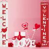 Valentine's Day Porch Banner Set Romantic Couplet Door Decoration