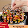 12/24/36 Skewer+ Air Fryer Grill - Vertical Multi-Needle Design, No Flip Required, Stainless Steel, Perfect for Home, Camping, Picnics, Christmas