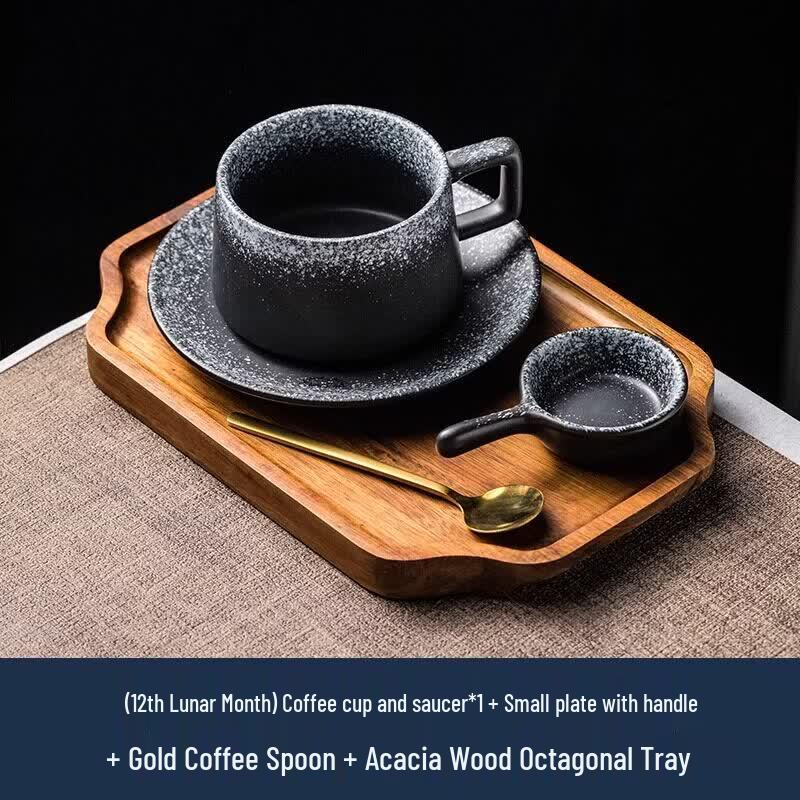 Retro Ceramic Coffee & Latte Art Cup with Lid