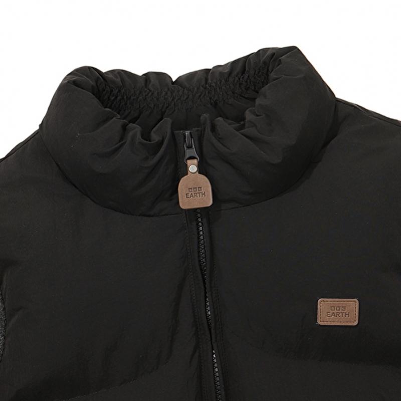 Penguin Knit Sleeve Puffer  Black 