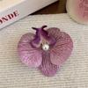 Sweet Phalaenopsis Flower Hairpin  Bohemia Creative Design Cloth Floral Pearl Hair Clip Female Headdress