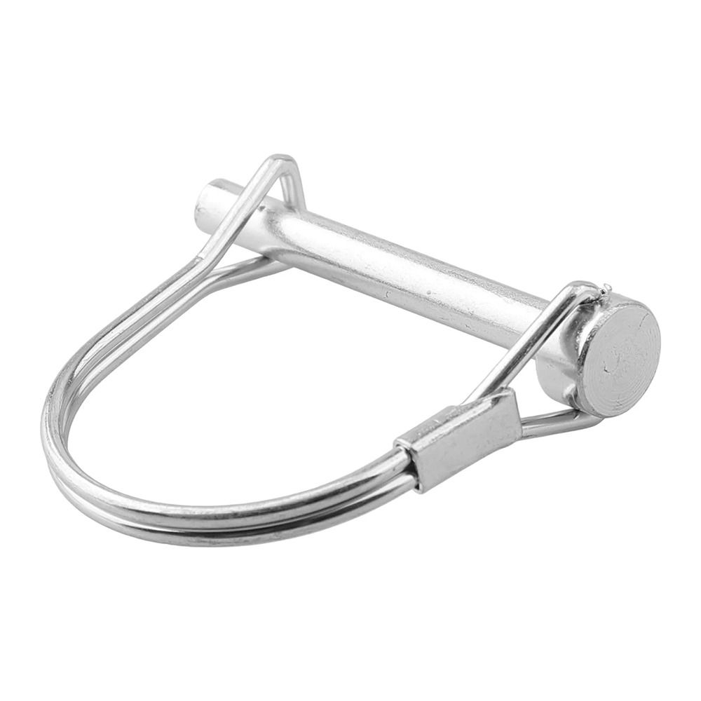 2 stk Galvaniserte låsepinner med fjærlåsring Splittet spennstift Slitesterk rørformet sammenleggbar pin