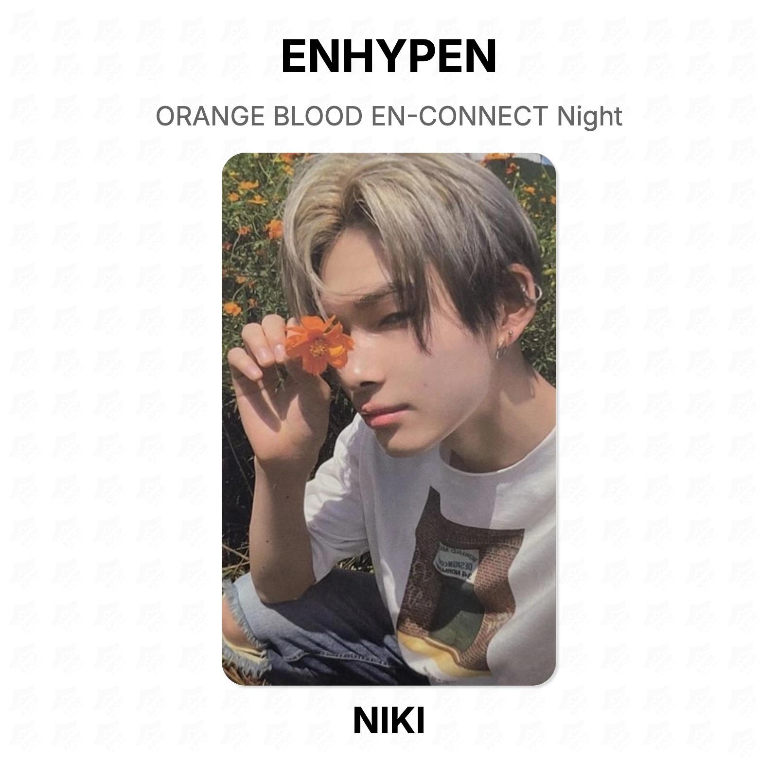 ENHYPEN ORANGE BLOOD EN-CONNECT Night Официальная фотокарточка NI-KI