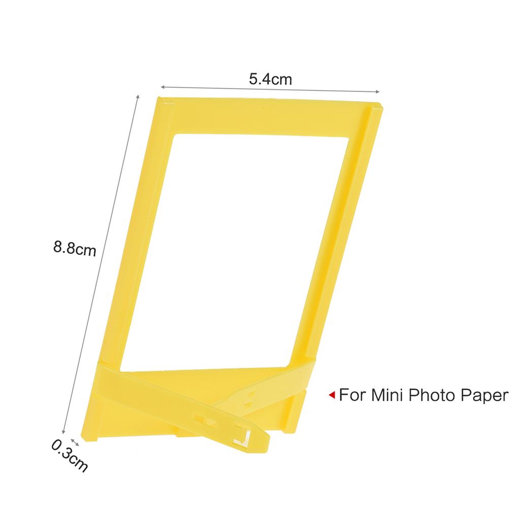 3 Mini Plastic Table Photo Frame for Fujifilm Instax Mini 8 7s 90 25 50s 9 SP 1 SP 2 Film, 10 Pack, 5 Colors