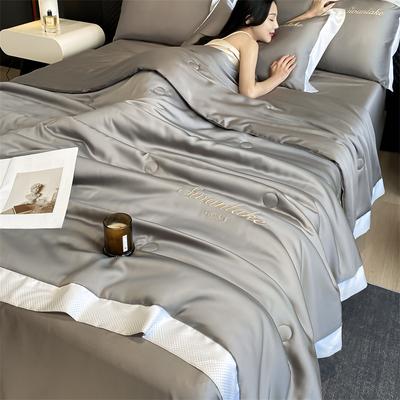 Luxusní letní přikrývka Antibakteriální výšivka Šetrná k pokožce Přikrývka Imitace hedvábí Ledová klimatizační přikrývka na postel Omyvatelná