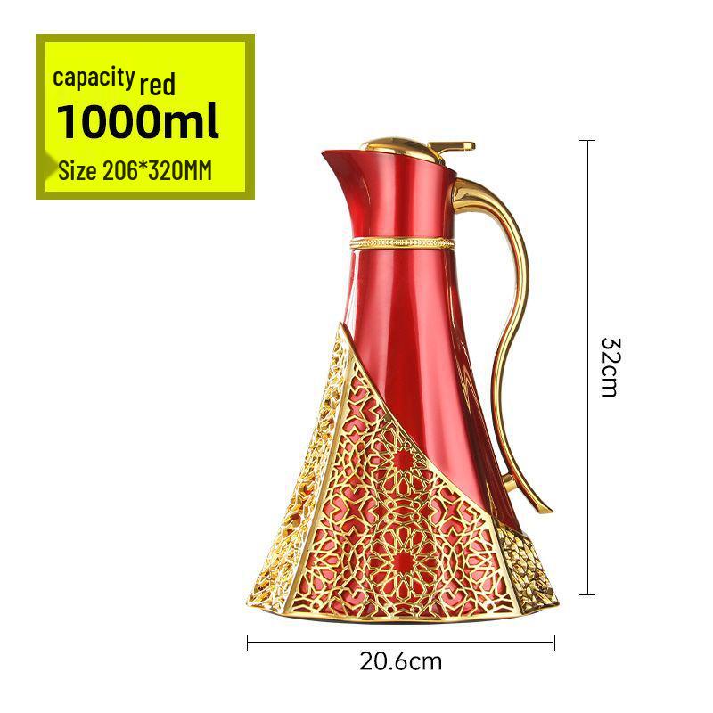Goddess Stainless Steel Insulated Thermos with Red Glass Inner Liner for Weddings