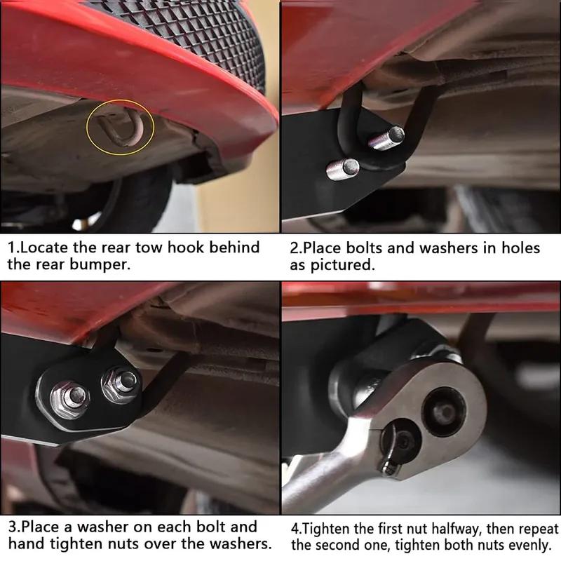 Aluminum Alloy Rear Tow Hook For Honda Civic RS Applicable to Toyota, Honda Universal Racing Rear Tow Hook