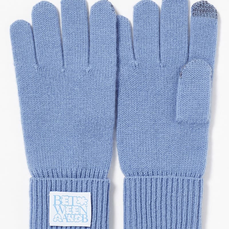 Between A and B Bubble Label Cashmere Wool Blended Gloves_4 Colors