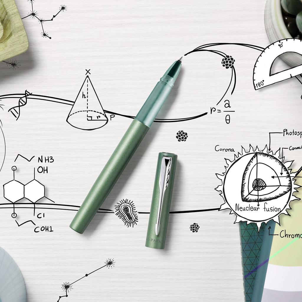 Parker Ballpoint Pen Vector XL Metallic Green CT Medium Point Aqueous Gift Box Genuine Imported Product 2159782Z