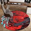 1pc Jujutsu Kaisen Satoru Gojo Round Carpet - Anime Cartoon Design Chair Mat, Non-Slip Rug for Office, Home Decor, Living Room, Bedroom, Game Room Dec