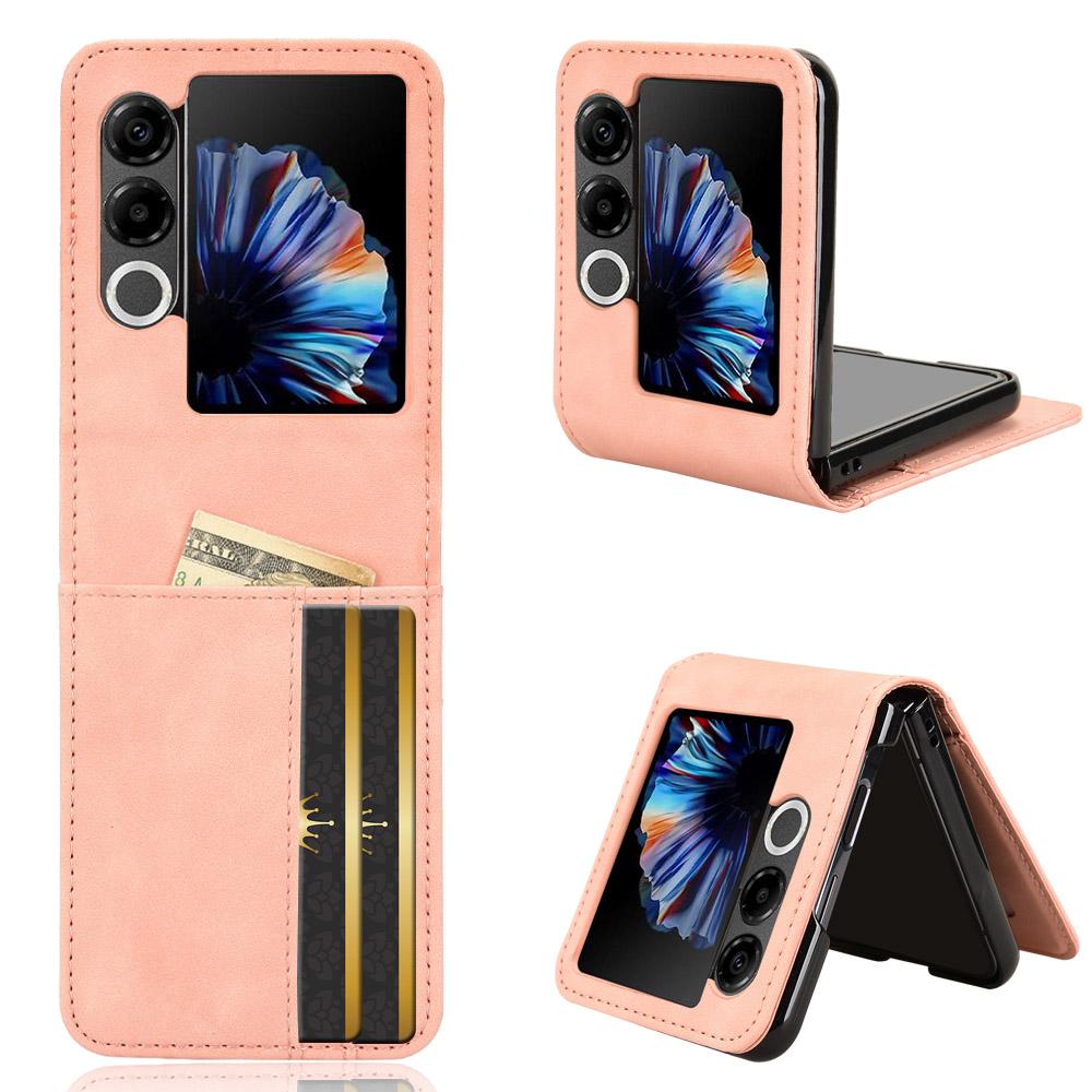 

For ZTE nubia Flip2 5G Leather Case Phone Wallet Cover with Multiple Card Slots D