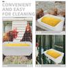 1Set Plastic Chicken Feeder Trough for Poultry Birds Goat Water Food Holder Splash Proof Wear Resistant Farming Feeding