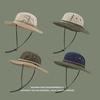 Japanese Oversized Bucket Hat, UV Protection Adjustable Drawstring Unisex Hat for Summer Outdoor Fishing Hiking Casual Headwear