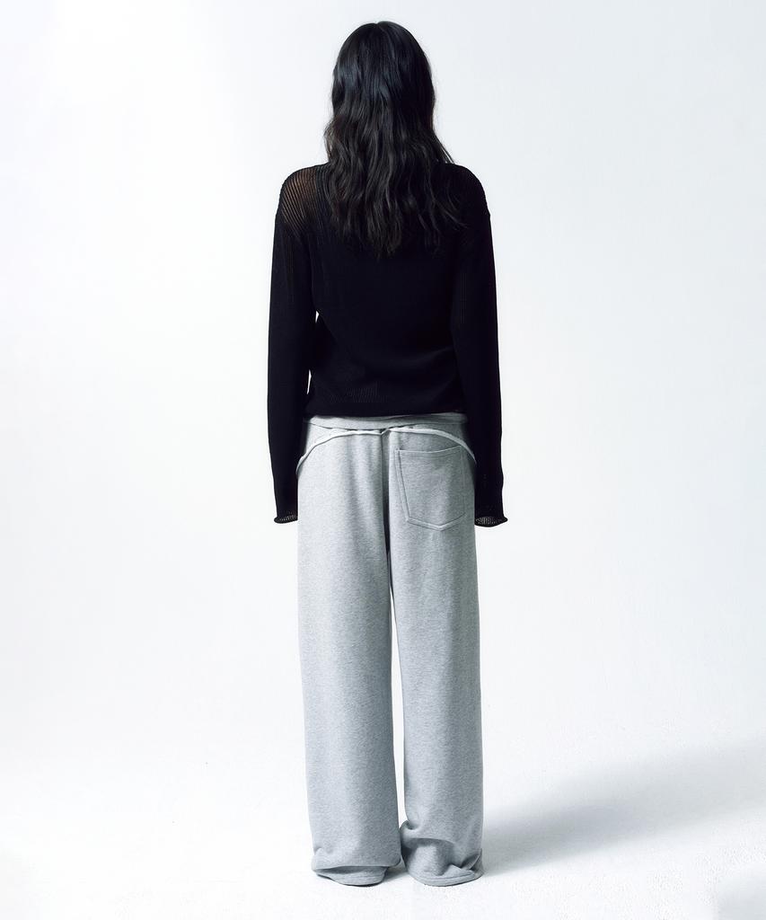 INSILENCE WOMEN Loose Fit Layered Knit Black