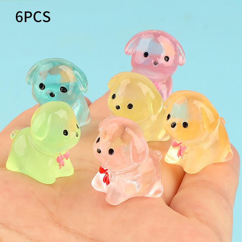Luminous Cute Puppy Kawaii Accessories Lovely Doggy Glow In The Night Fairy Garden Miniatures Dog Desk Decoration