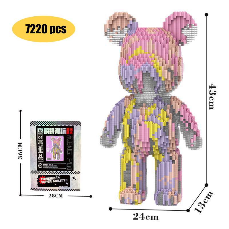 Kawaii Bear Building Blocks,assembly Toys,Ornaments, Home Decor,Creative Building Blocks,Thinking Developing Toys,Toys for Gifts