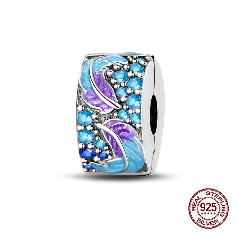 Suitable For Authentic Genuine Copper Decorative Charms Bead Elements Magnificent Feather Butterfly Magical Mask Charm Decorations Jewelry Creation