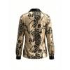 Spring and Autumn New Trendy Satin Long-sleeved Shirt Zebra Pattern Temperament Shirt for Women