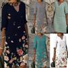 Fashion Summer Spring Short Sleeve V-Neck Casual Dresses