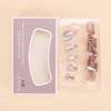 Electroplated Colorful High-End Toenail Art: 24 Removable Handmade Pieces
