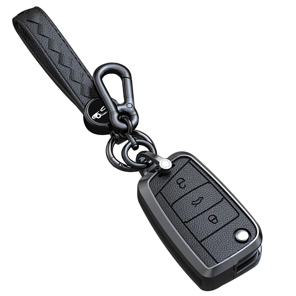 

Yinki Чехол для смарт-ключа Volkswagen Аксессуары Чехол для ключа Чехол для ключа автомобиля Новый vw Golf чёрный