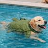 Cute Turtle Shape Pet Life Jacket Adjustable Portable Handle Dog Safety Vest Reflective Life Preserver Dog Surfing Clothes