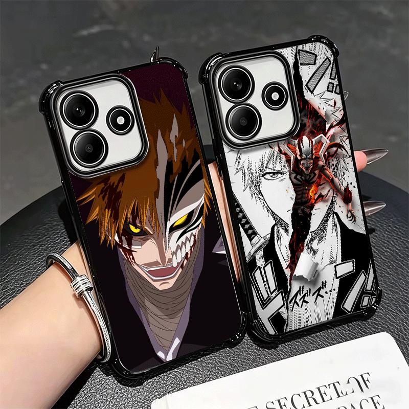 Bleach Kurosaki Ichigo Soft Phone Case For Xiaomi Redmi Note 14 15 Pro Plus 13 12 11S 11T 5G 10 9S 9 Plating Anti-Fall Fundas