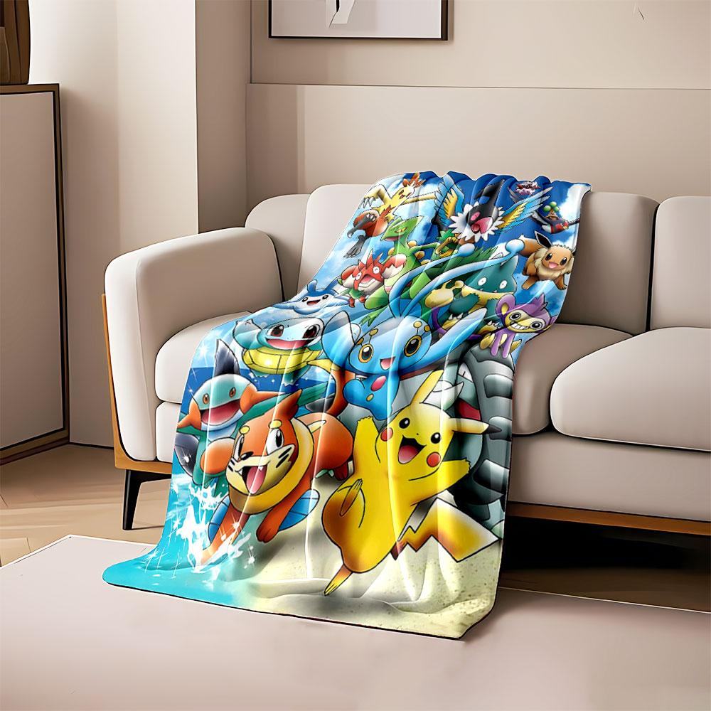 

A lively group of colorful cartoon creatures outdoors under a bright sky. for all seasons blanket lunch break throw gift 80cm x 120cm
