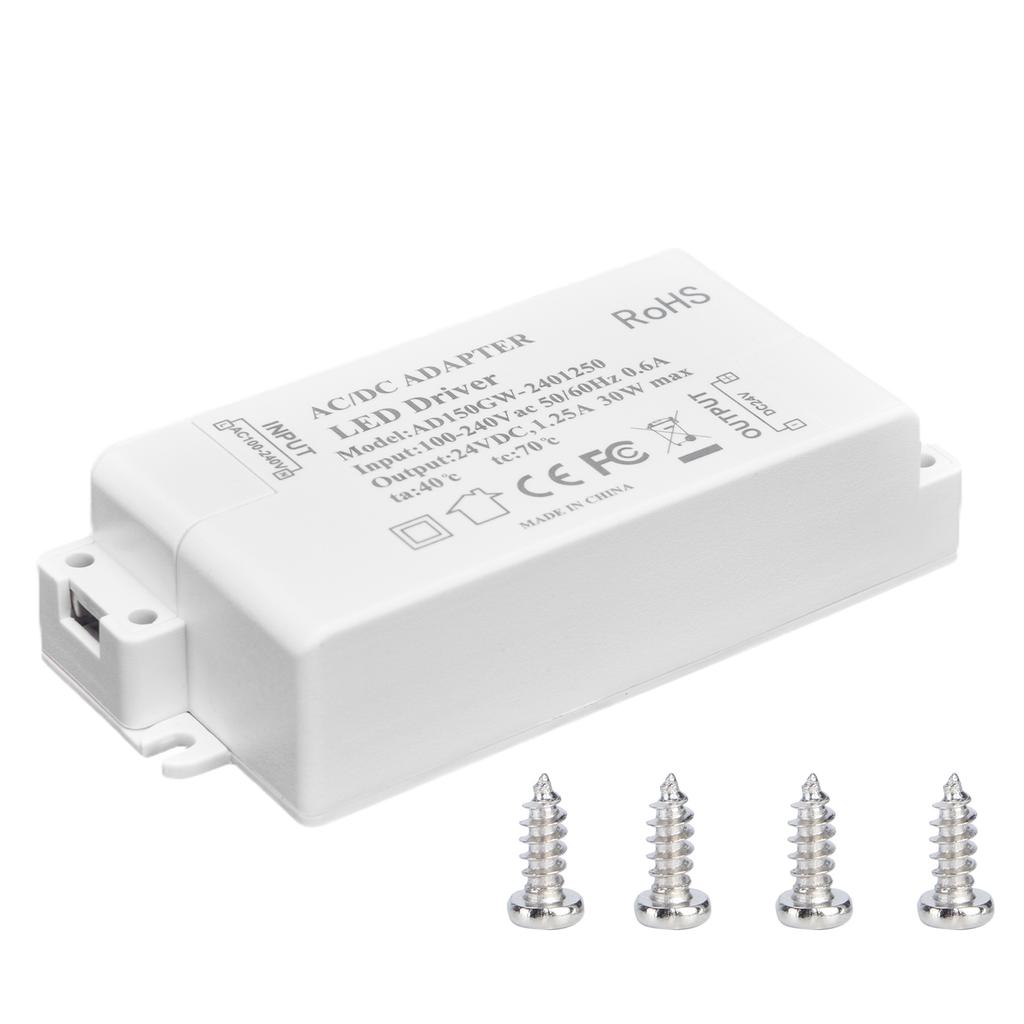 30W DC 24V 1.25A LED Driver Constant Voltage Professional LED Light Transformer AC 100‑240V