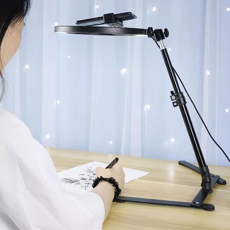 Multiple Angle Carbon Steel Phone Holder Tripods Stand For Smartphones Cameras LED Lights And Microphones