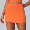 Women's High-Waist Tennis Skirt with Built-in Shorts - Anti-Exposure Faux Two-Piece for Sports & Yoga