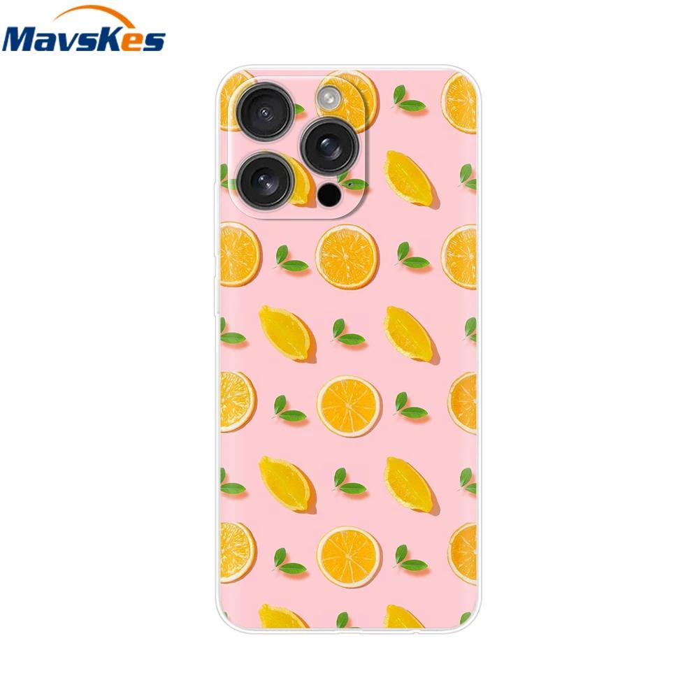 For iPhone 16 Pro Case 16 Plus Lovely Heart Soft Silicone TPU Painted Phone Cases for Apple iPhone16 Pro Max Cover Shell New Bag