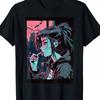 Japanese Steam Wave Anime Tshirt Heavy Neon Geometry Cyberpunk Unisexs Super Large Tshirt Unisex