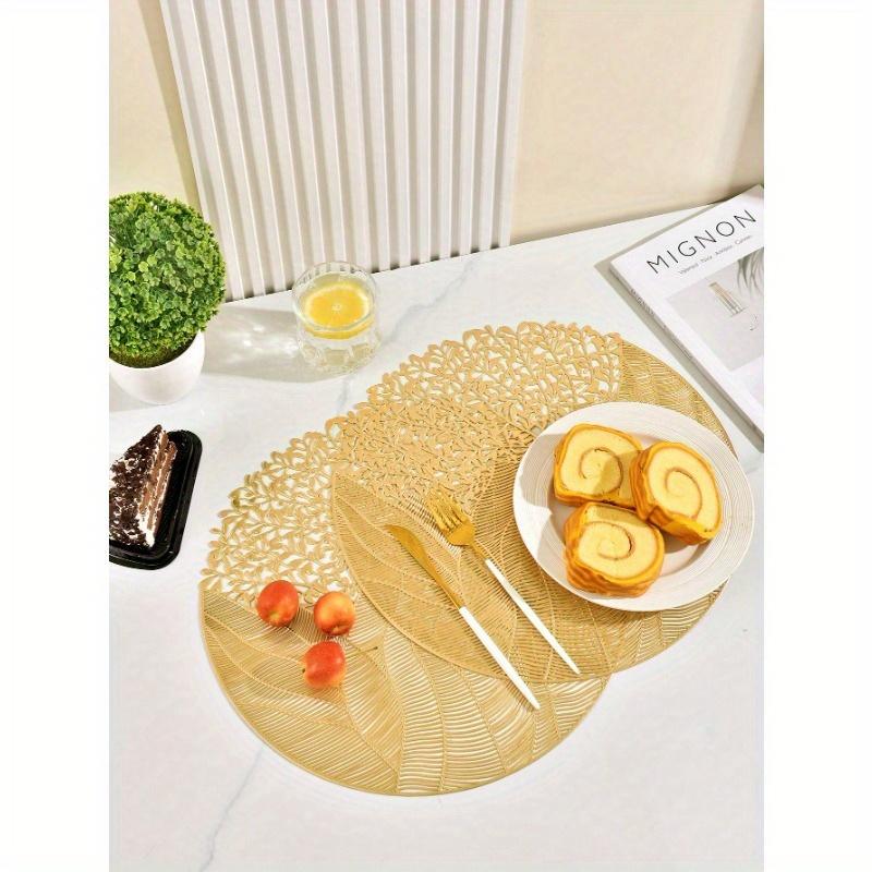 Placemats PVC Place Mats for Kitchen Table Indoor/Outdoor Washable Heat-Resistant Placemat Wipeable Dining Table Mats for Camping