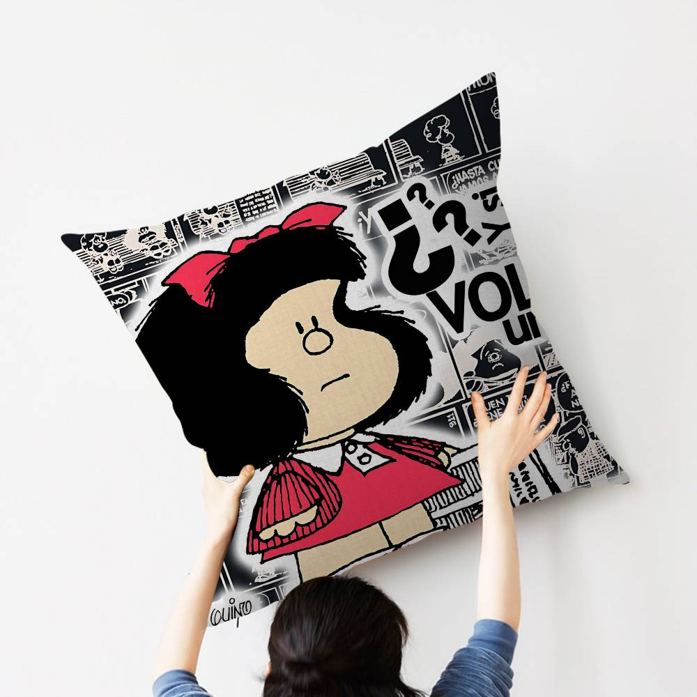 Cute Cartoon M-Mafalda Pillow Cover Sofa Cushion Cover Home Room Decoration Children Gift