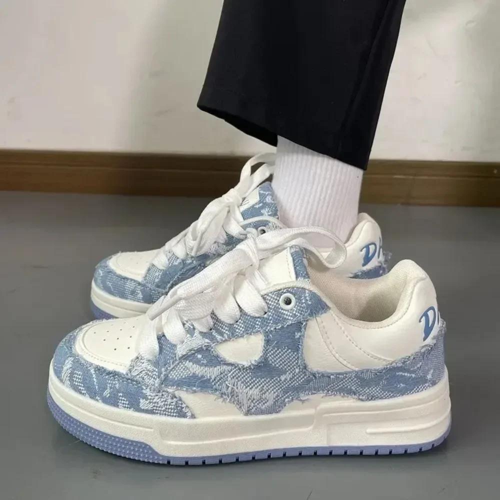 2025 Women Shoes for Men Tennis Retro Punk White Skateboard Shoes Fashion Sneakers Couple Sports Casual Shoes