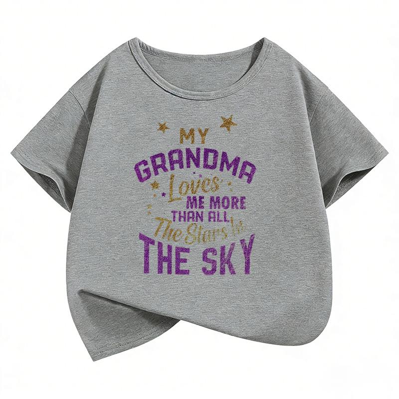 Colorful Grandmr Love Funny T Shirts Kids Childrens Tshirt Boys Girls Summer Spring Casual Top Tee Shirt Short Sleeve