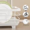 HASONA Dish Horizontal Dish Dish Drying Automatic Large Kitchen Water Dish Dish Chopstick Easy To Space White Drainer, Drainer, Rack, Drainage,
