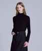 Basic House Women'S High-Neck Stretch Long-Sleeve T-Shirt Black Lats0219