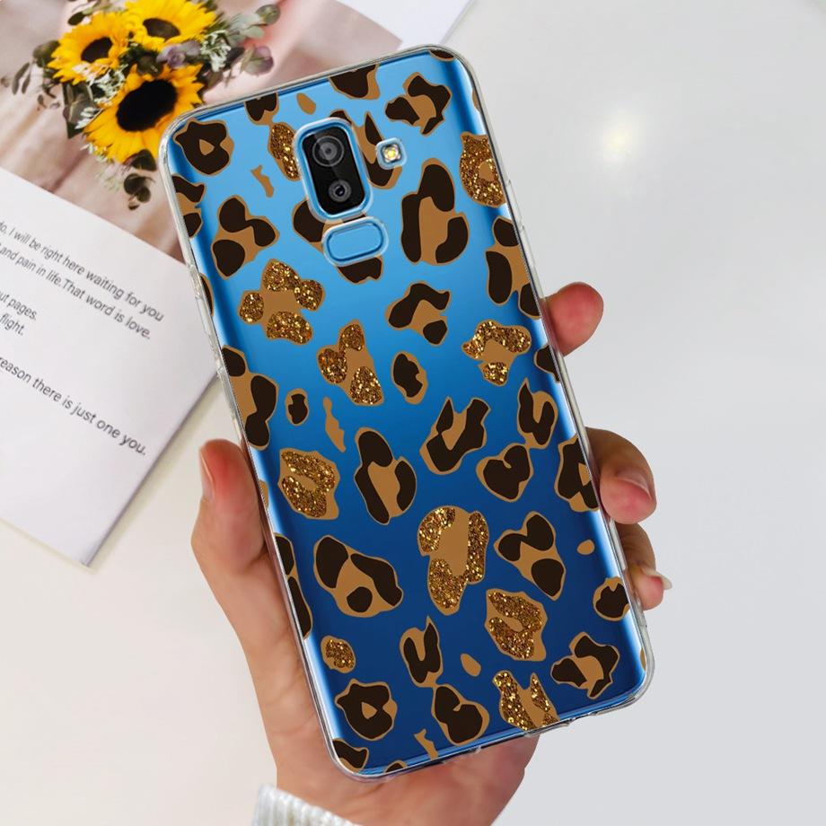 Funda Coque For Samsung Galaxy J8 J810F Cover Case Cartoon Cat Skull Back Shell For Samsung J8 2018 Soft Clear Silicone TPU Capa